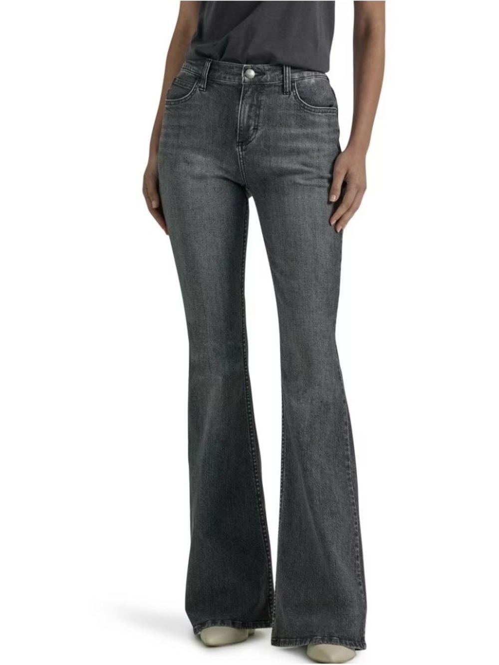 Lee Women’s Flare Jeans in Washed Gray